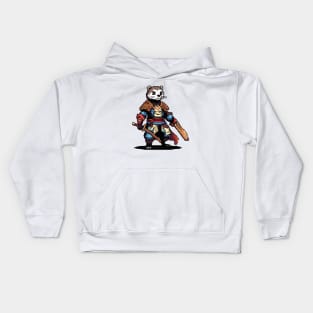 Legend Otter Samurai Pixel Kids Hoodie